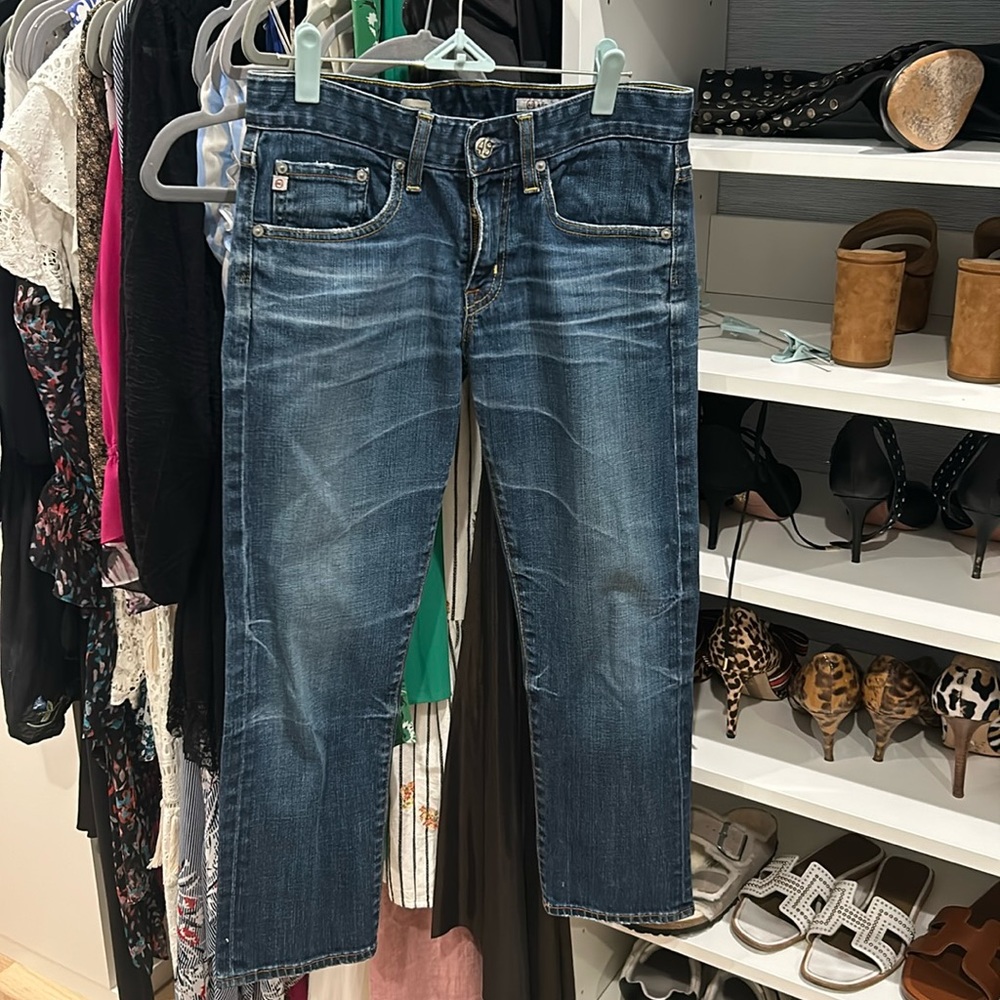 AG ex-boyfriend crop jeans size 26 blue